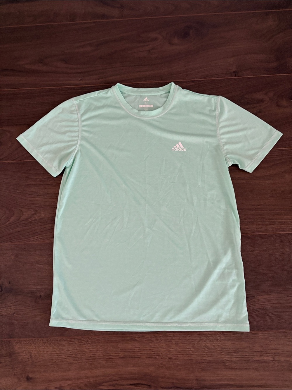 Adidas Golf Performance T-Shirt Mint Green Crew Neck Moisture Wicking Medium